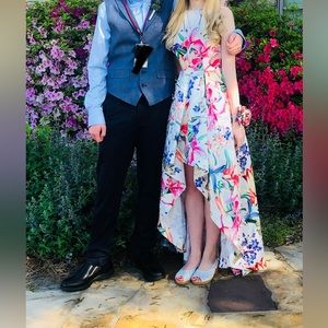 Colorful formal dress, worn one night, In perfect condition!